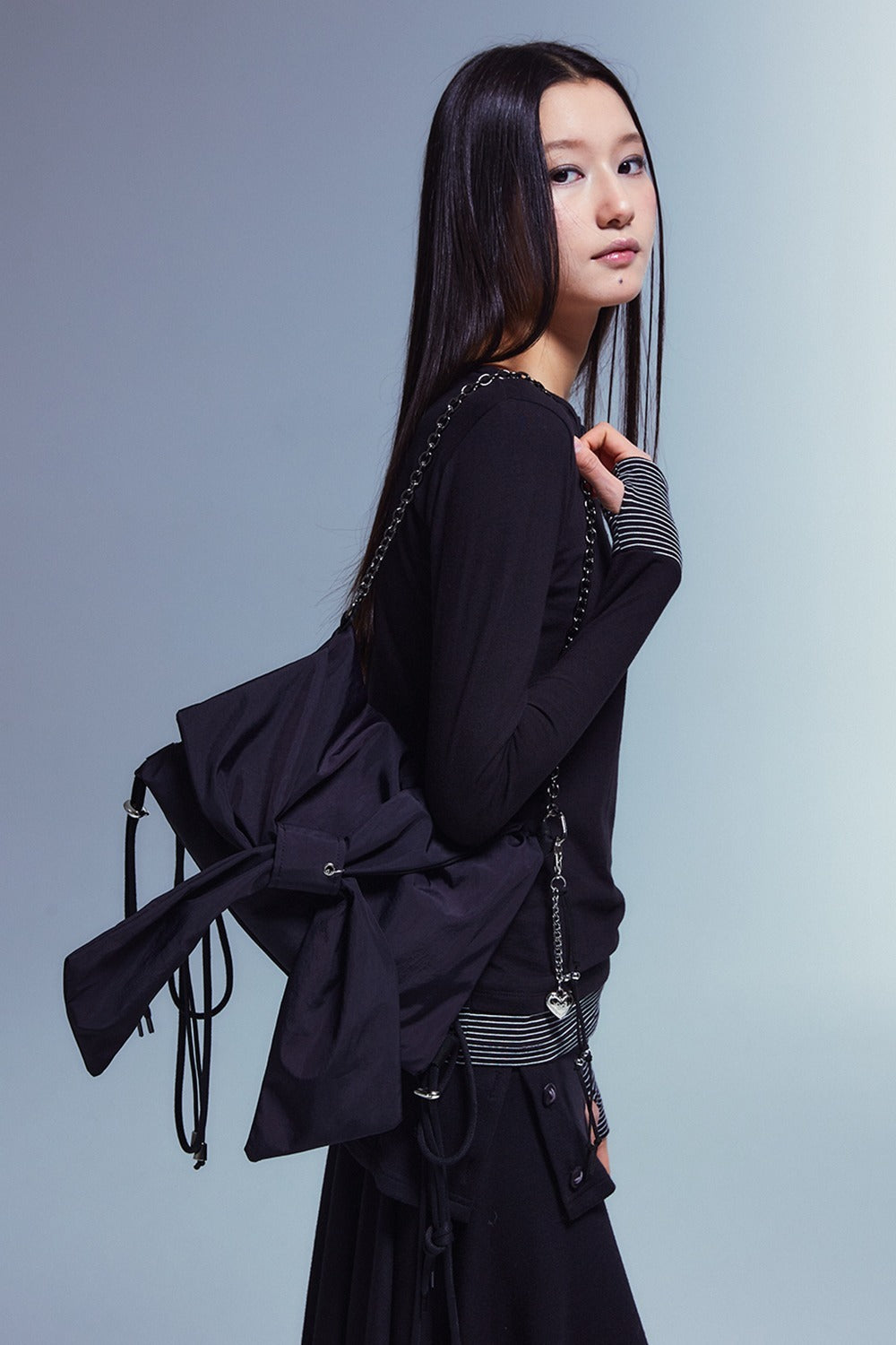 ASSAY] Ribbon 2way bag _ Nylon black – SellerWork