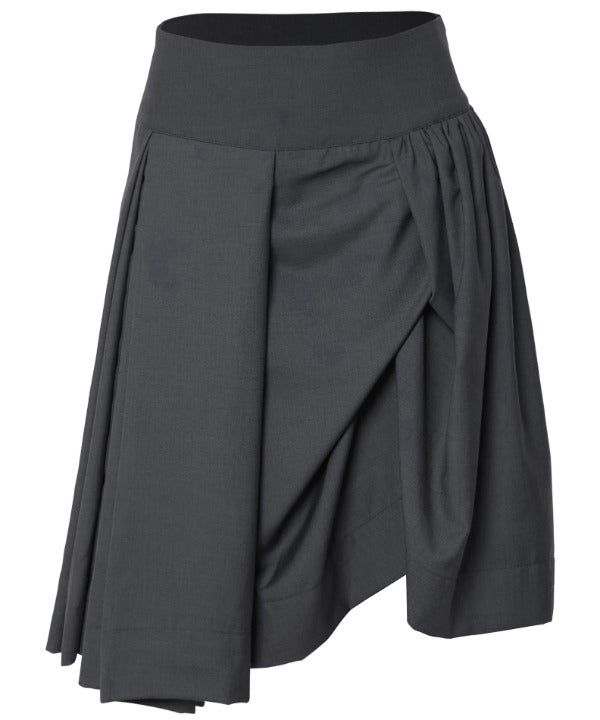 スカート FLAREUP Asymmetrical Draped Midi Skirt FLAREUP] Asymmetrical Draped Midi Skirt (FL-248_Charcoal) – SellerWork