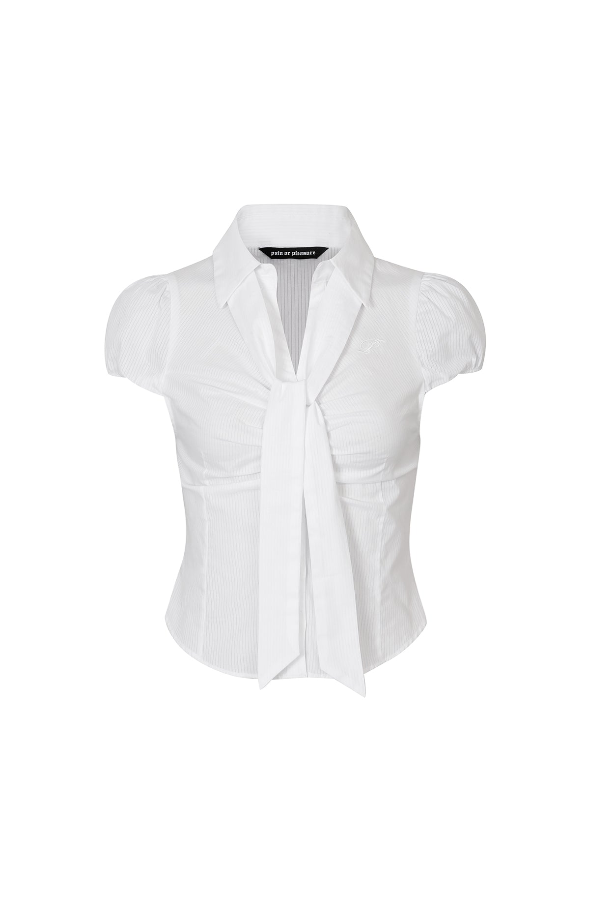 PAIN OR PLEASURE] SS 24 JADE SCARF SHIRT white – SellerWork