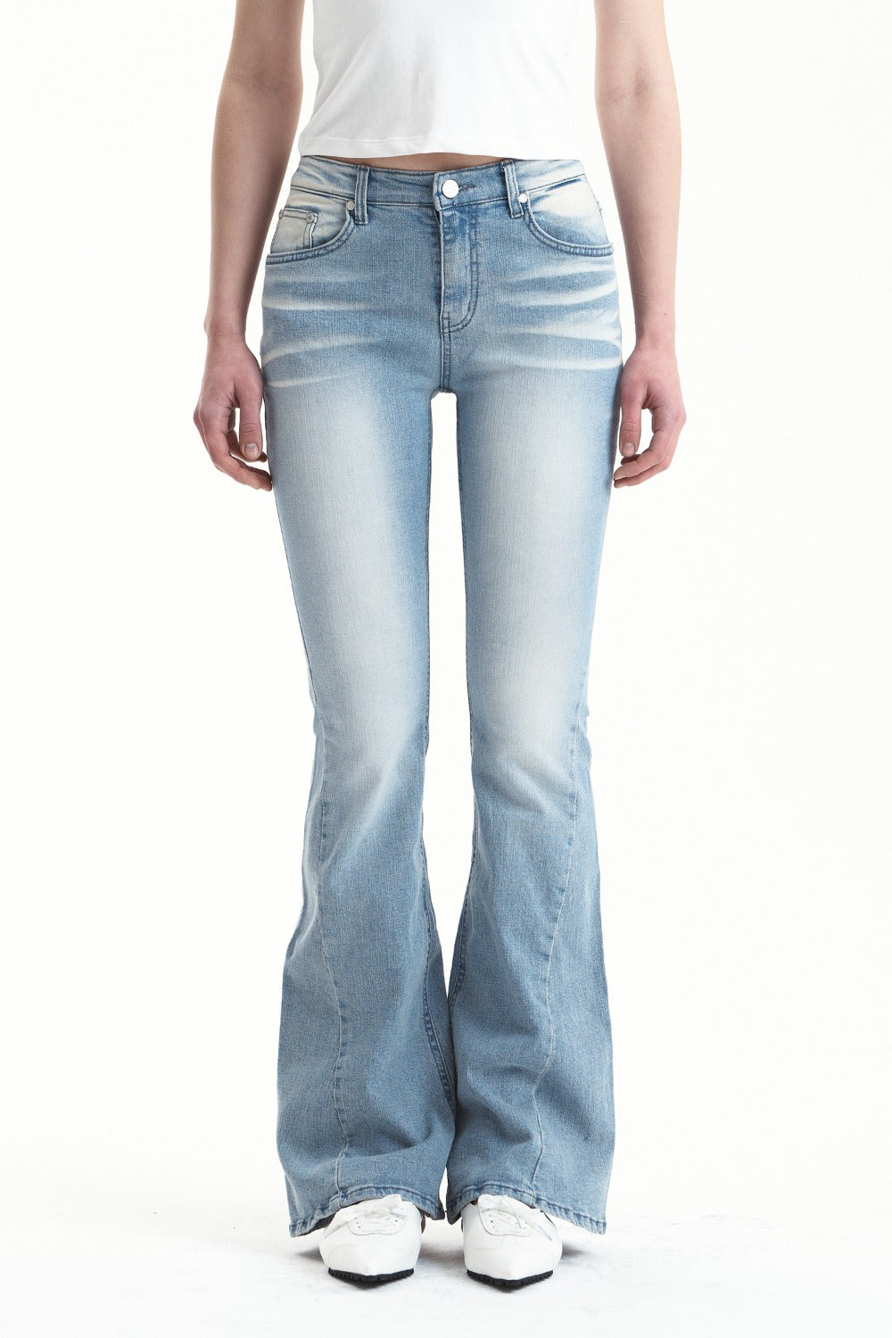 SYNERJYN] CAT WASHING DENIM PANTS LIGHT BLUE – SellerWork