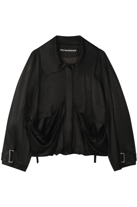 ODLYWORKSHOP] Draped Pocket Bomber, Onyx – SellerWork