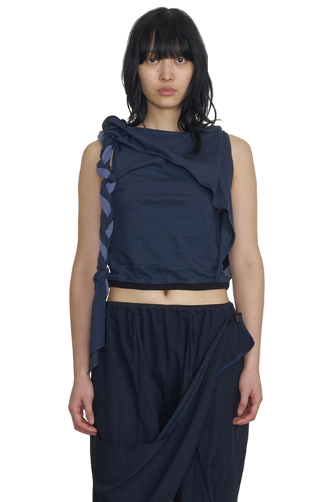 ODLYWORKSHOP] Braided Cape Tank, Midnight – SellerWork