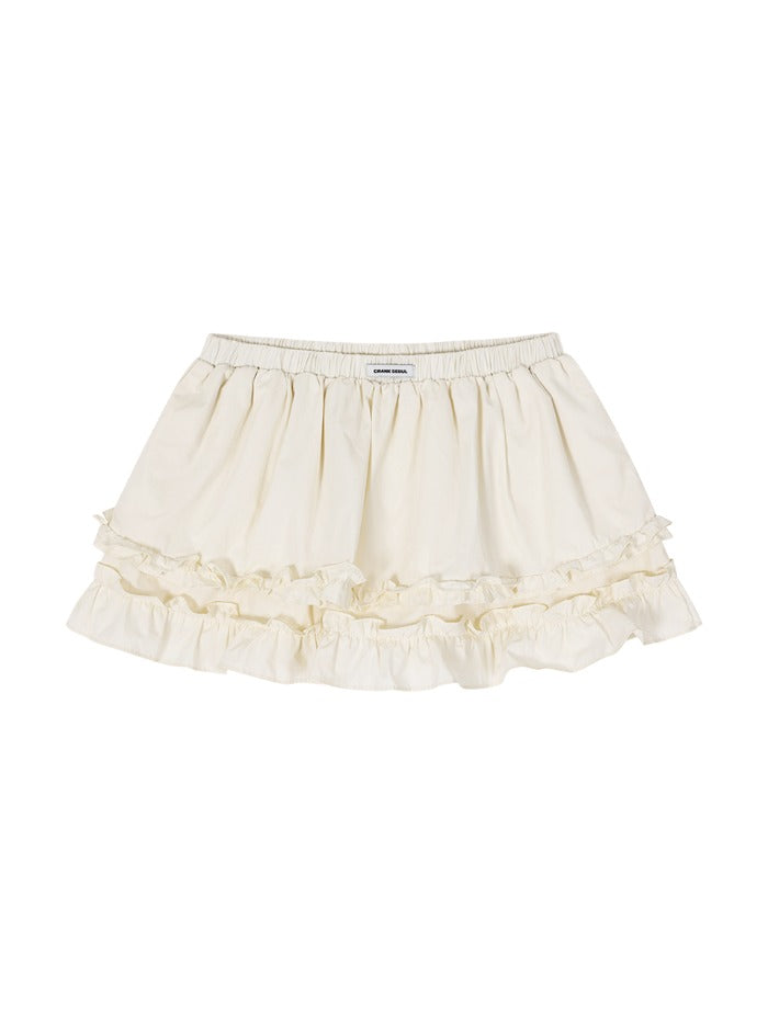 CRANK] FRILL LAYERED MINI SKIRT_CREAM – SellerWork