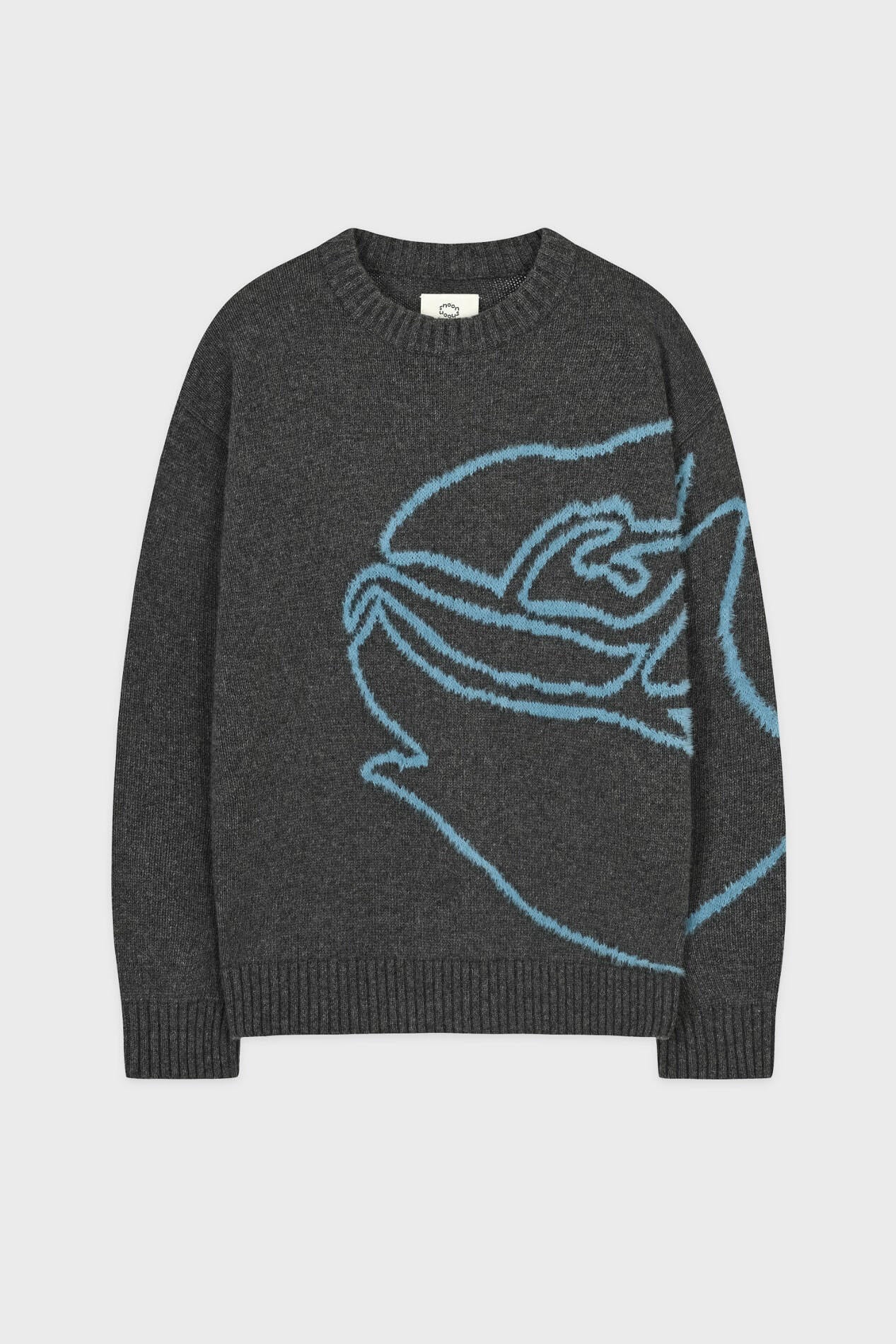 [SINOON] FW 24 Rose Flower Pullover Knit (Charcoal)