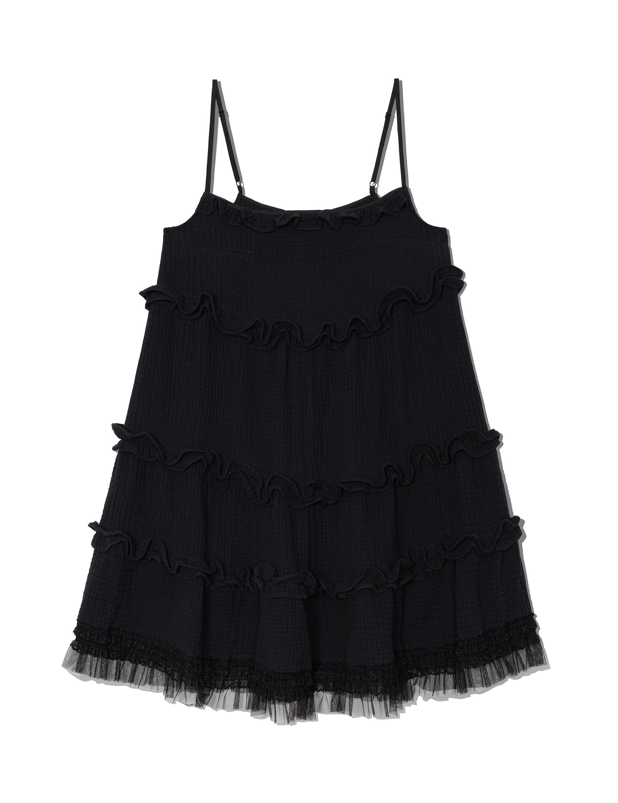 [UGLY SHADOW] LACE YORU DRESS(BLACK)