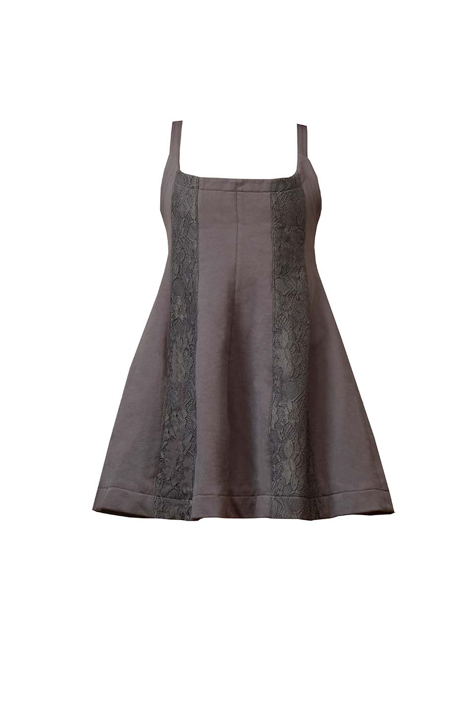 ZEMETA] Gray Lace Shortcake Dress – SellerWork