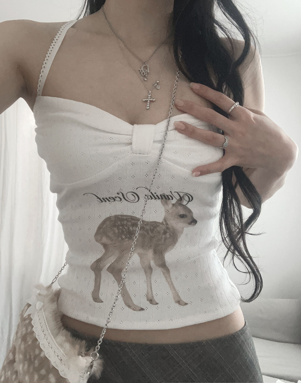 ワンピース angelnumber555 -  angel blouse ANGELNUMBER555] Vanilla fawn top – SellerWork