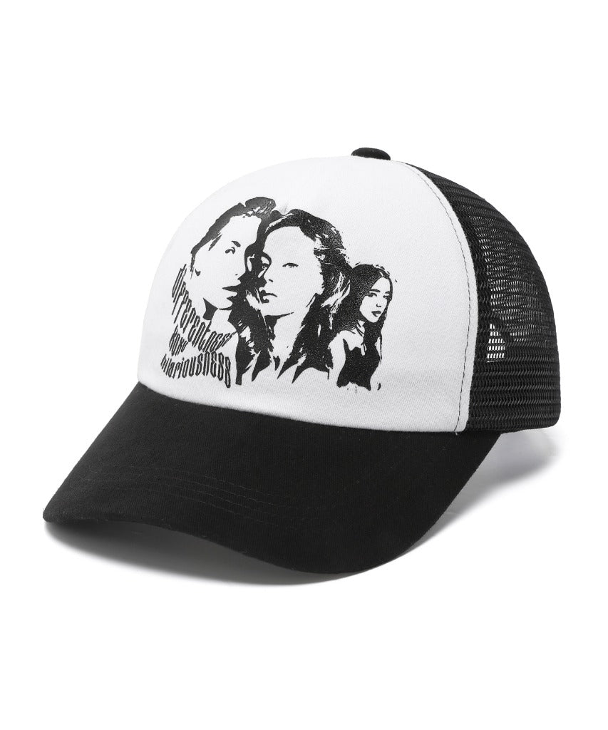 [DXOH] Summer 23 3 Women's Mesh Ball Cap (White/Black) SellerWork