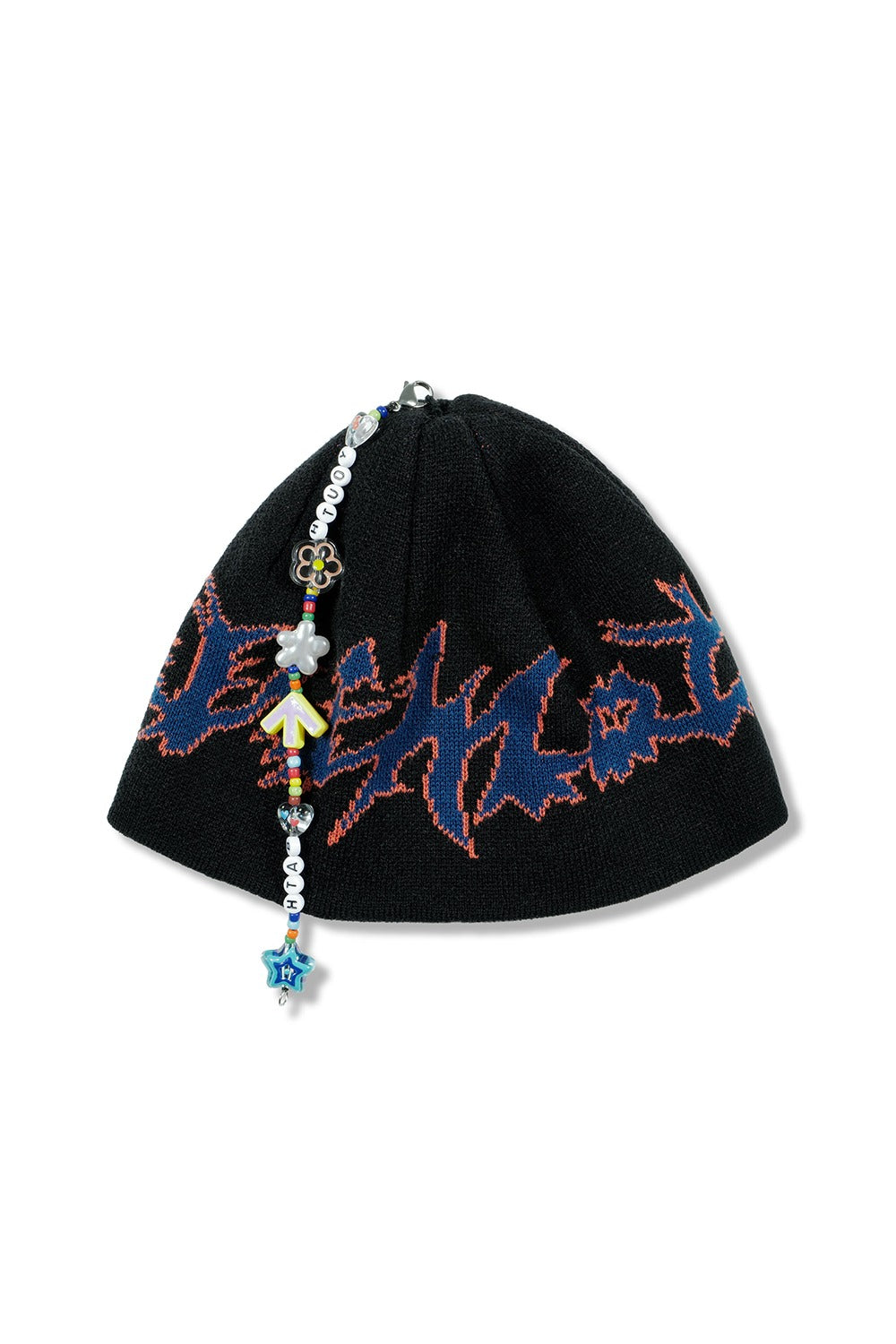 [YOUTHBATH] FW 23 Logo Beads Short Beanie_Black