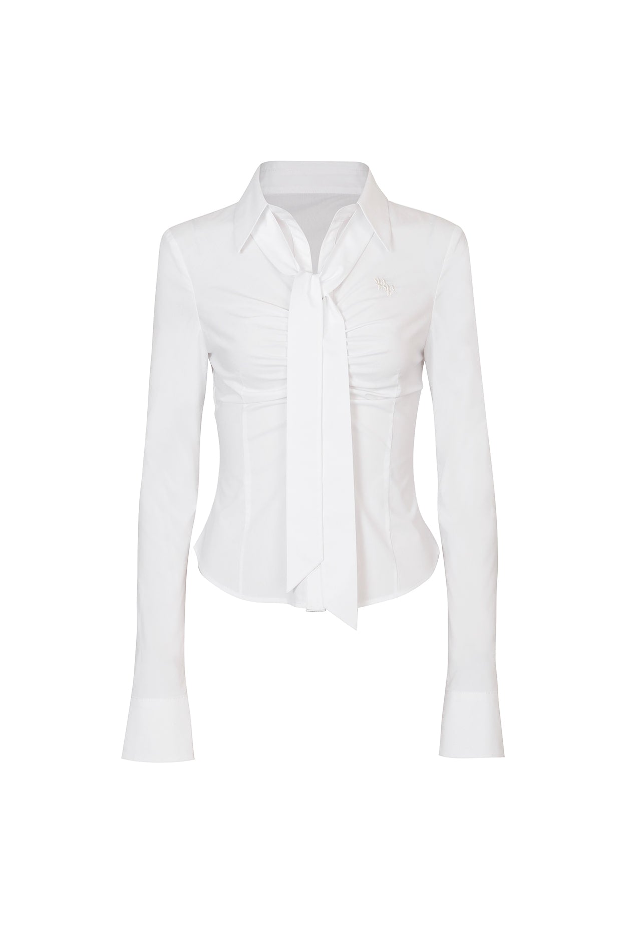 [PAIN OR PLEASURE] Winter 23 VIVIAN SCARF SHIRT white