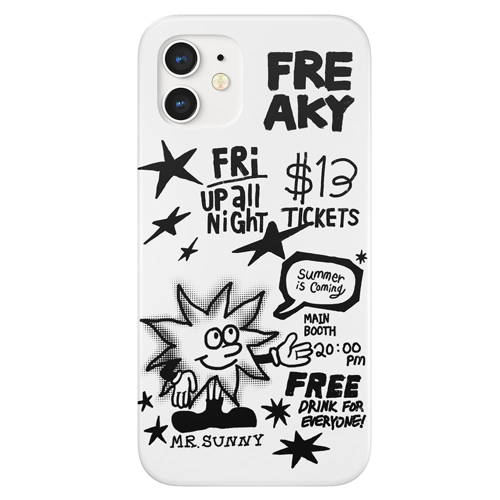 MAINBOOTH SS 24 Freaky Doodle Phone Case WHITE