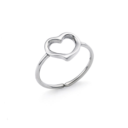 [WANDERING YOUTH] Seasonless Line heart ring(silver925)