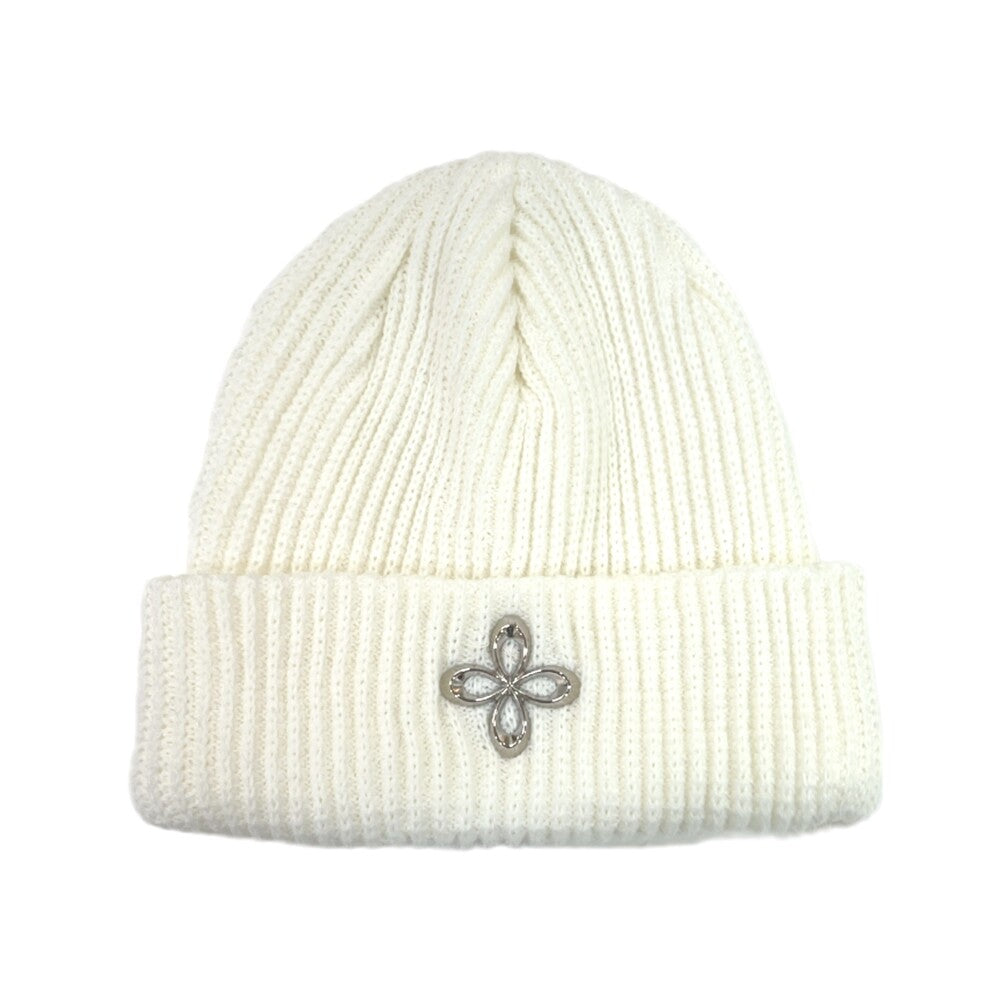 [SURGERY] Seasonless clover logo beanie ver.2 'white'