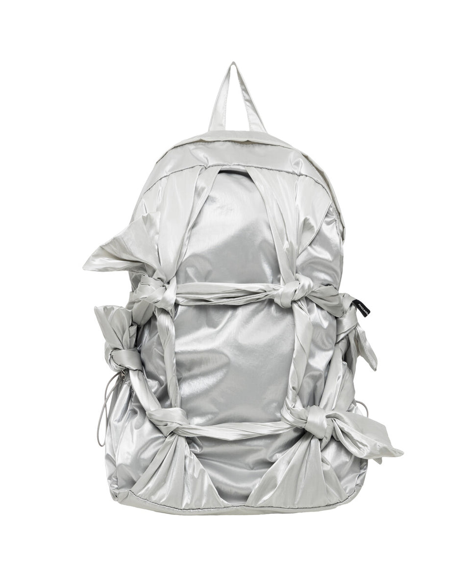 IUGAMAKARAS 】ノティド バックパック / Knotted Backpack (Nylon-Silver)-