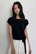 kyod-ss-26-ruched-drape-top-black-black-s