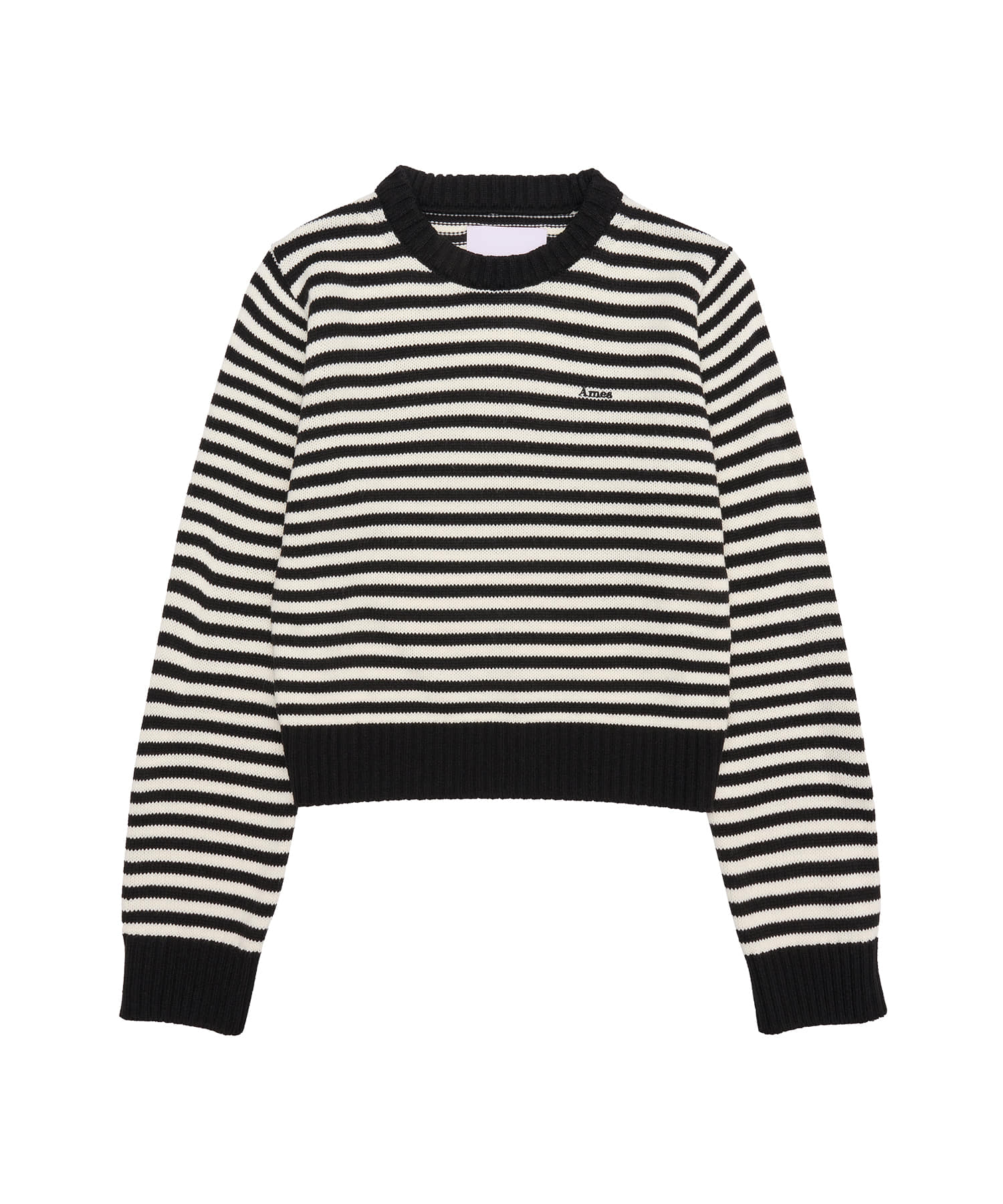 ames-worldwide-fw-25-basic-small-logo-stripe-knit-black-black-s