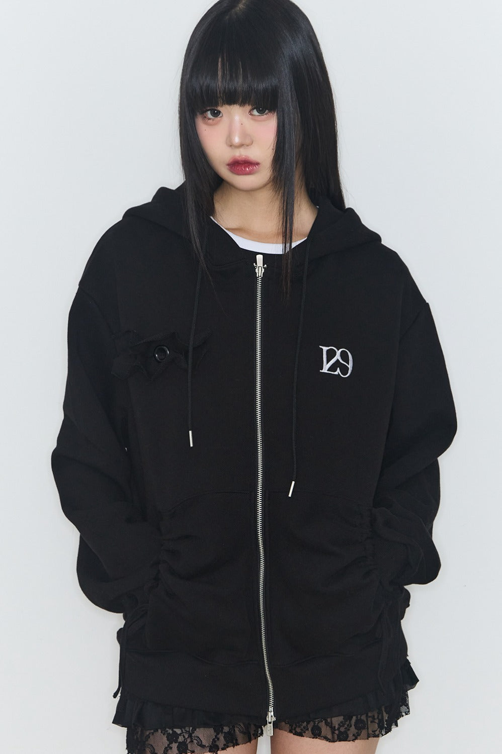 illigo-ss-26-pure-frill-hooded-zip-up-black-black-s