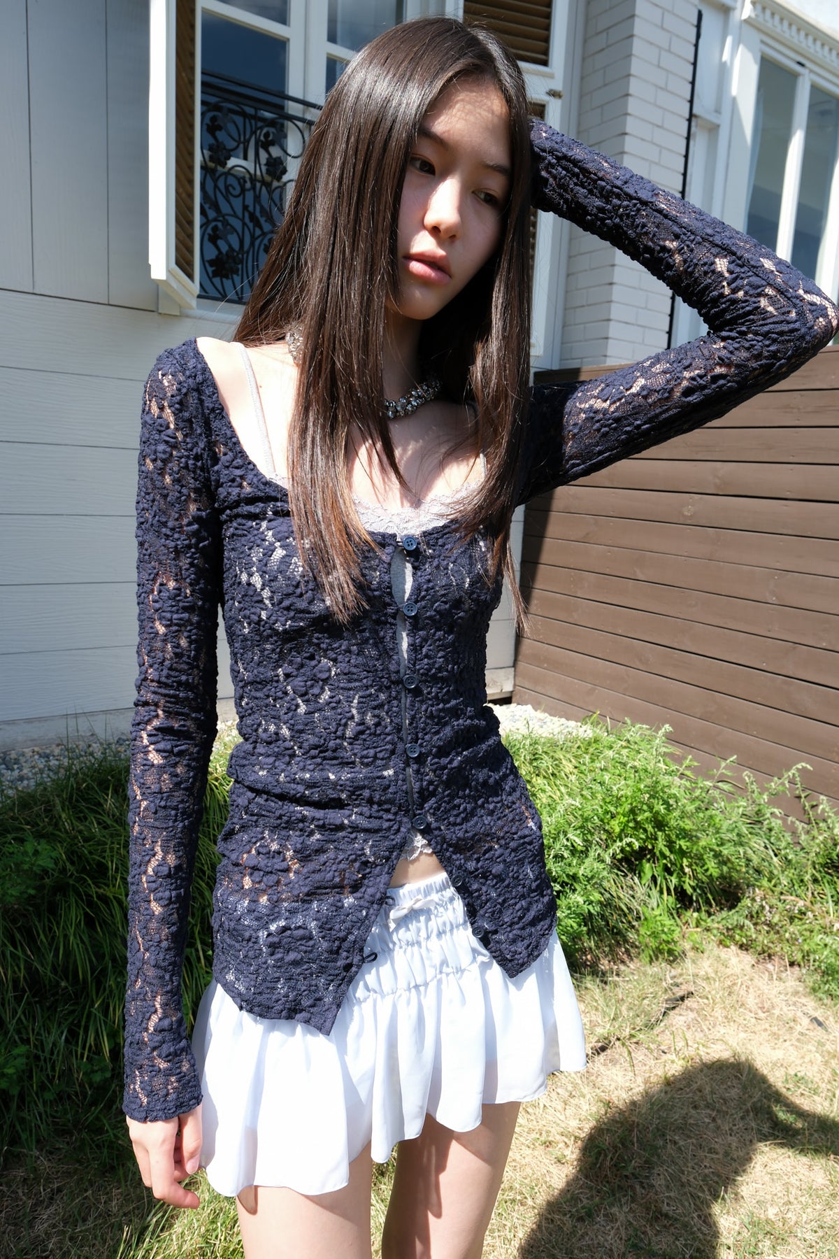 losesleepover-fw-26-cosmos-lace-cardigan-navy-navy-s