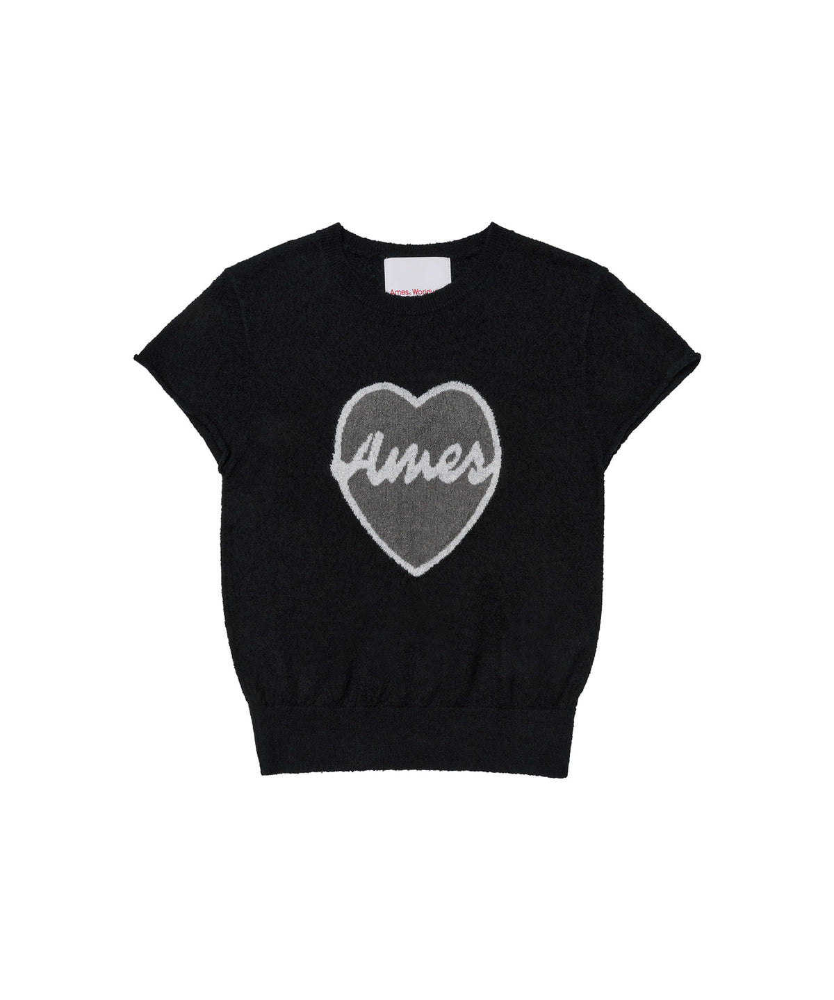 ames-worldwide-fw-26-heart-short-sleeve-knit-black-black-s