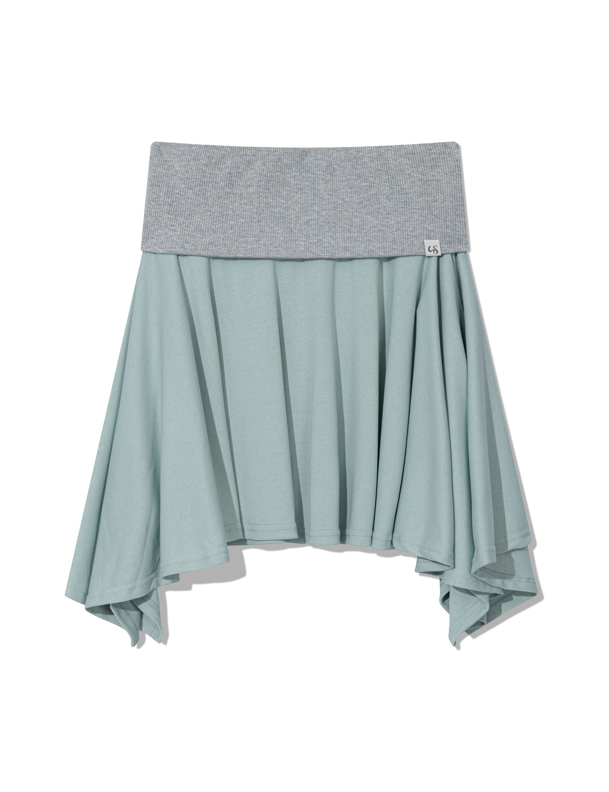 uglyshadow-ss-26-soft-contrast-flare-skirt-mint-mint-s