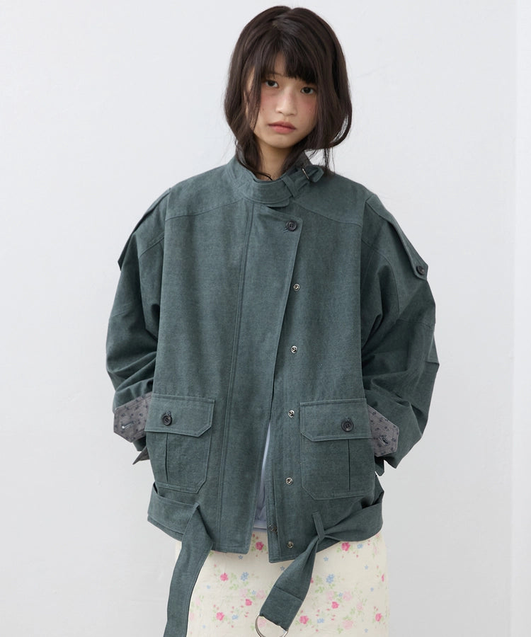 hokuspokus-fw-26-cotton-high-neck-belted-jacket-khaki-khaki-s