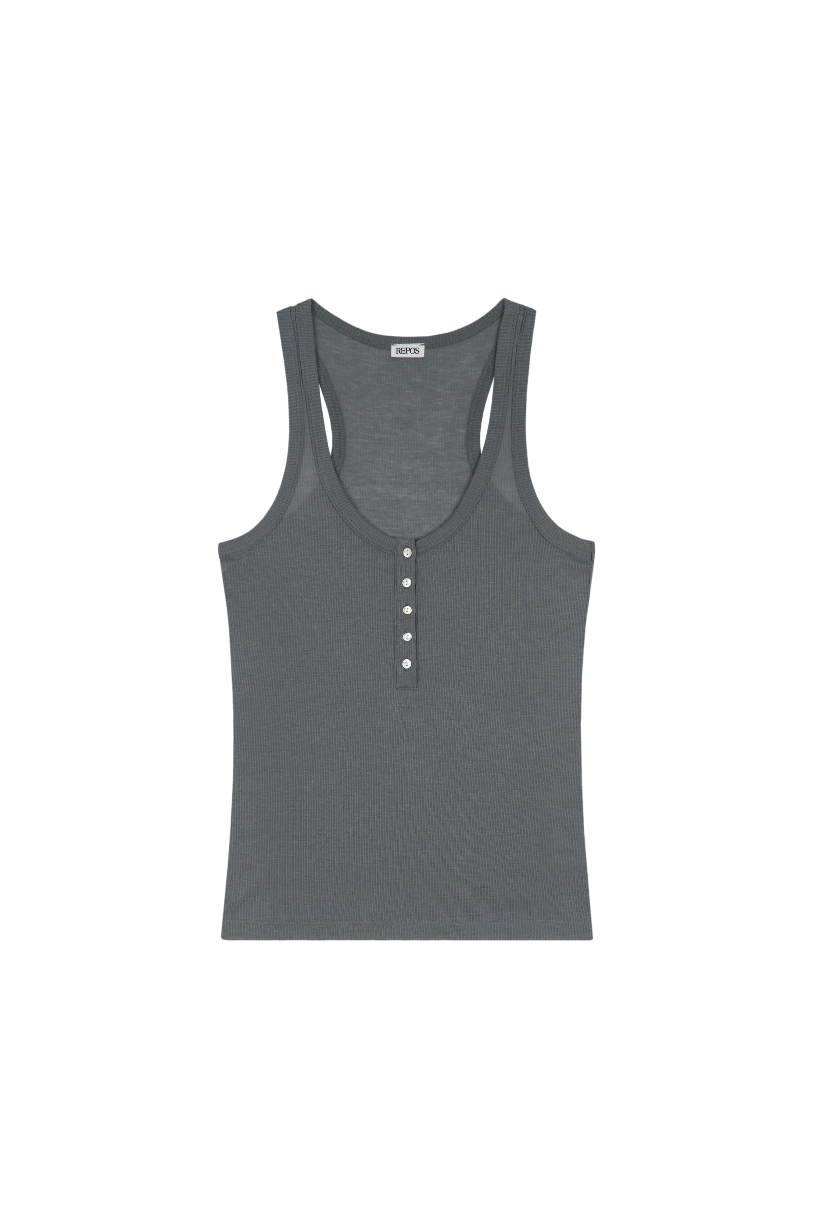 repos-fw-26-henley-ribbed-tank-top-charcoal-charcoal-charcoal-s