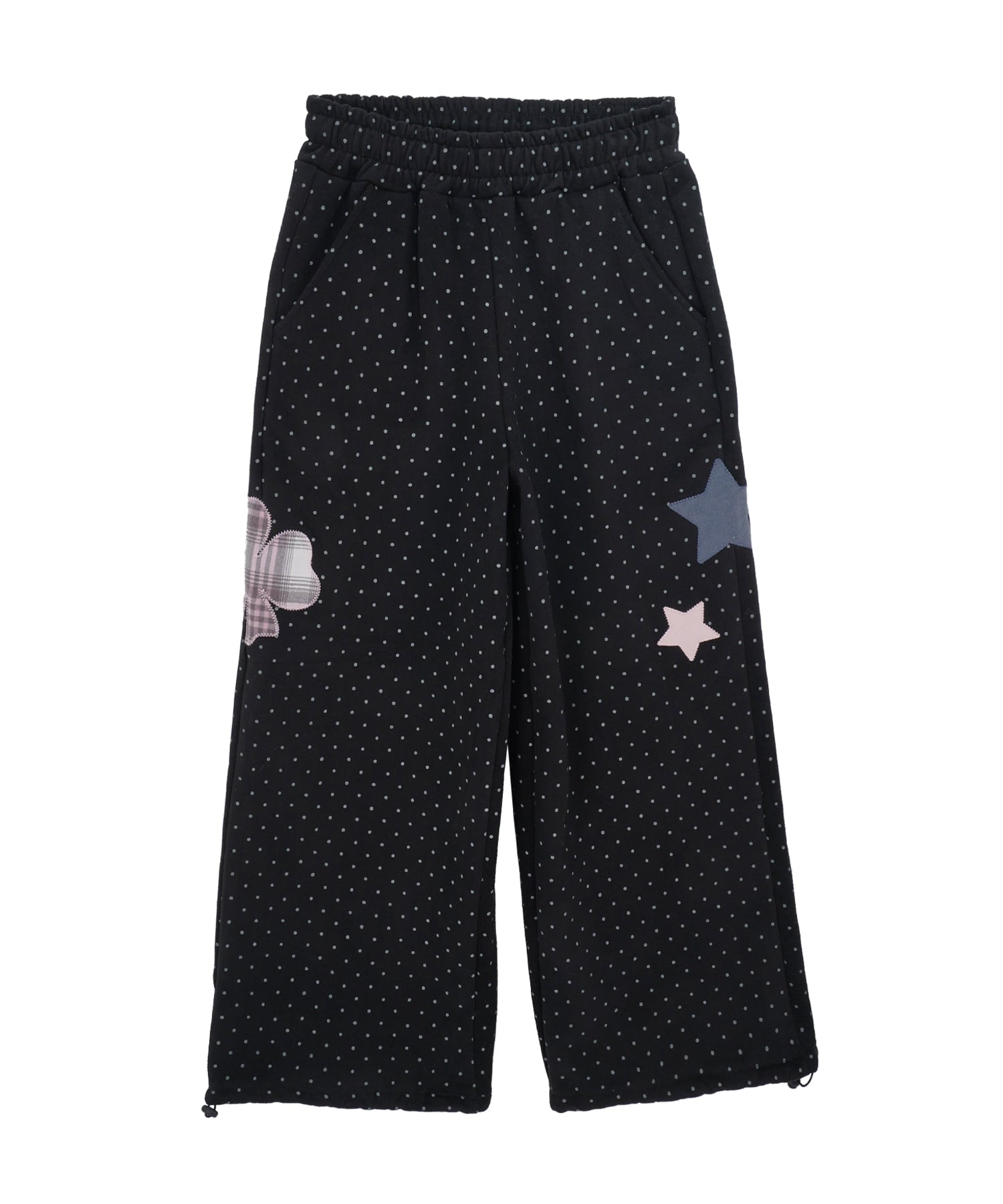 high-school-disco-fw-25-dot-star-clover-fleece-pants-black-black-s