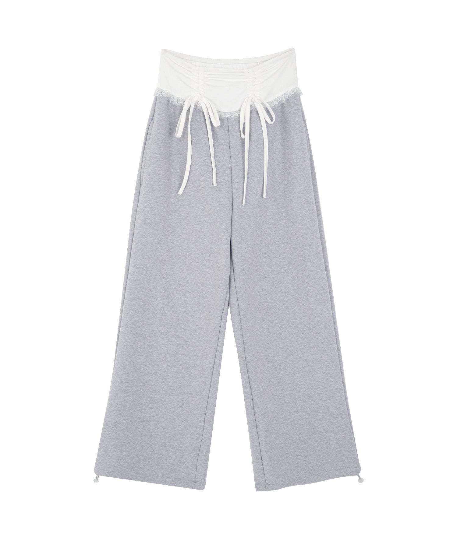 high-school-disco-fw-25-lace-shirring-training-pants-gray-s