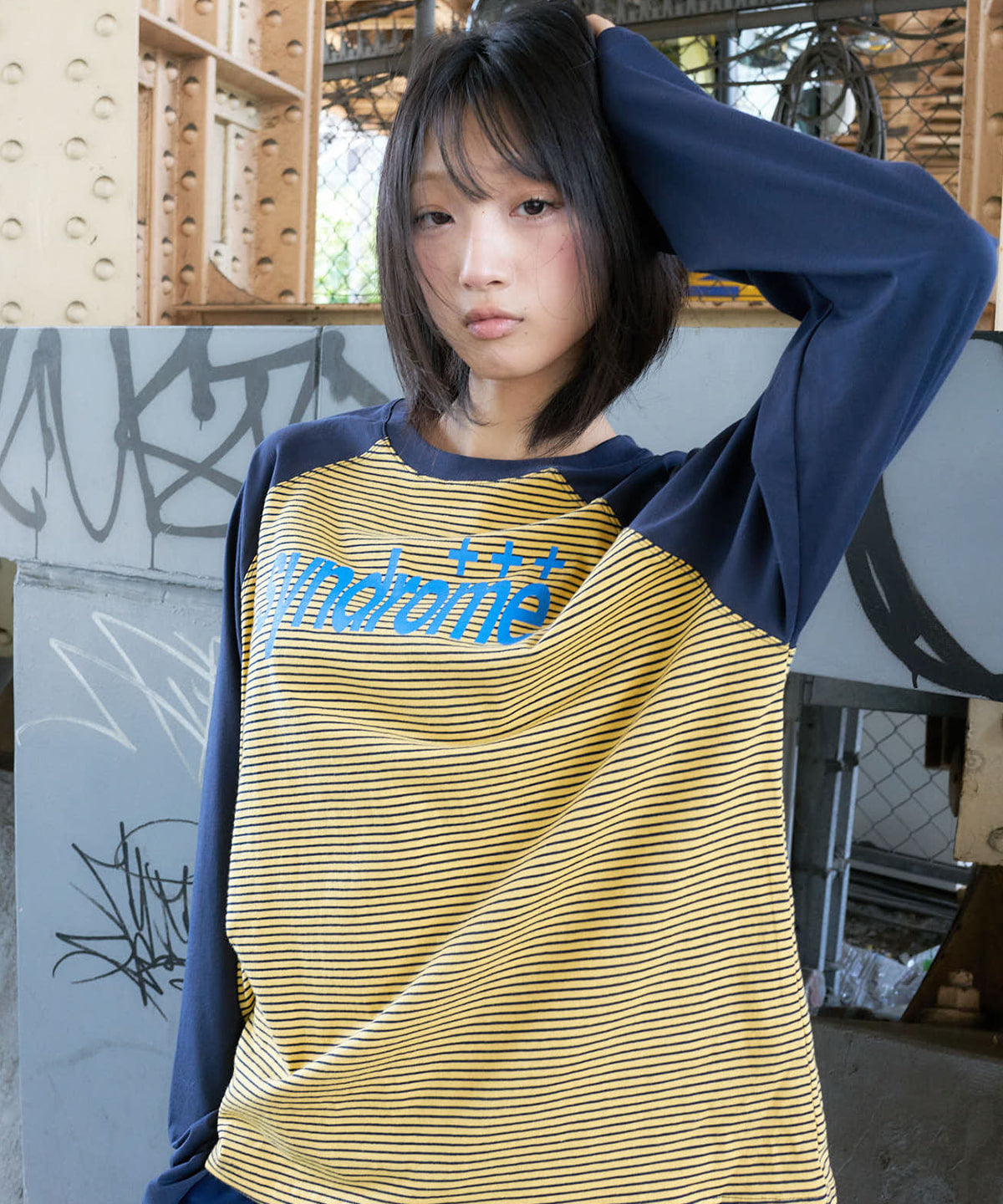 lartigent-fw-26-l27-syndrome-stripe-t-shirt-yellow-yellow-s