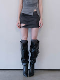 damio-ss-26-contour-strap-mini-skirt-charcoal-charcoal-s
