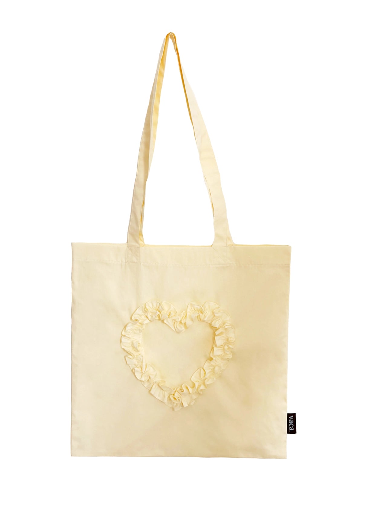 vaca-seasonless-ruffle-heart-cotton-bag-(butter)