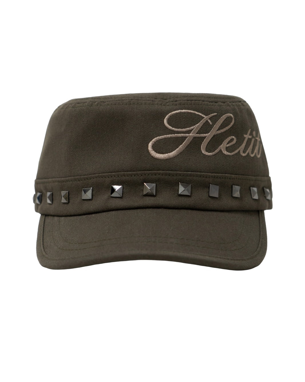 hetit-fw-25-stud-military-cap-khaki-khaki-s