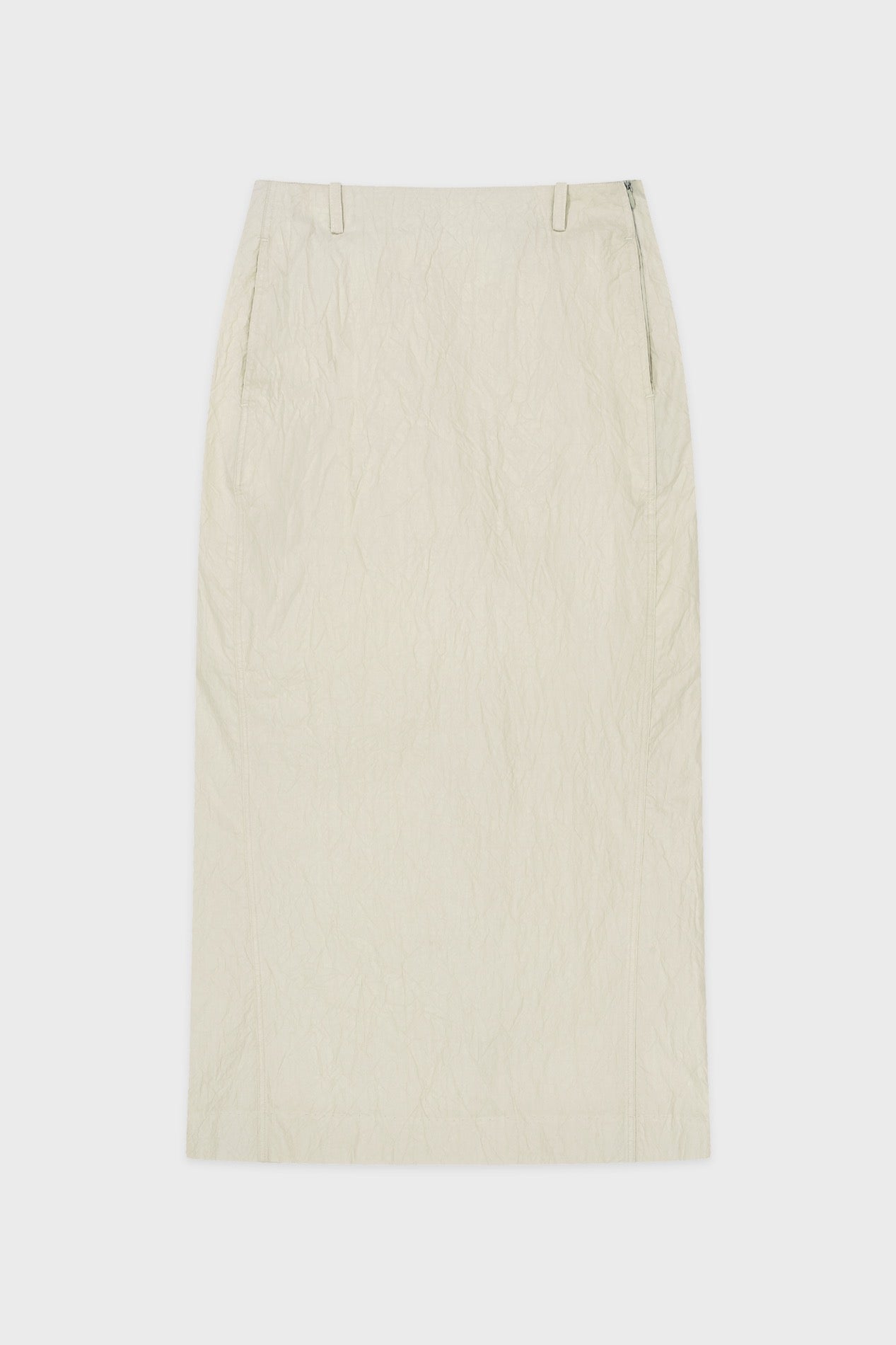 sinoon-fw-25-wrinkle-h-line-skirt-cream-cream-s