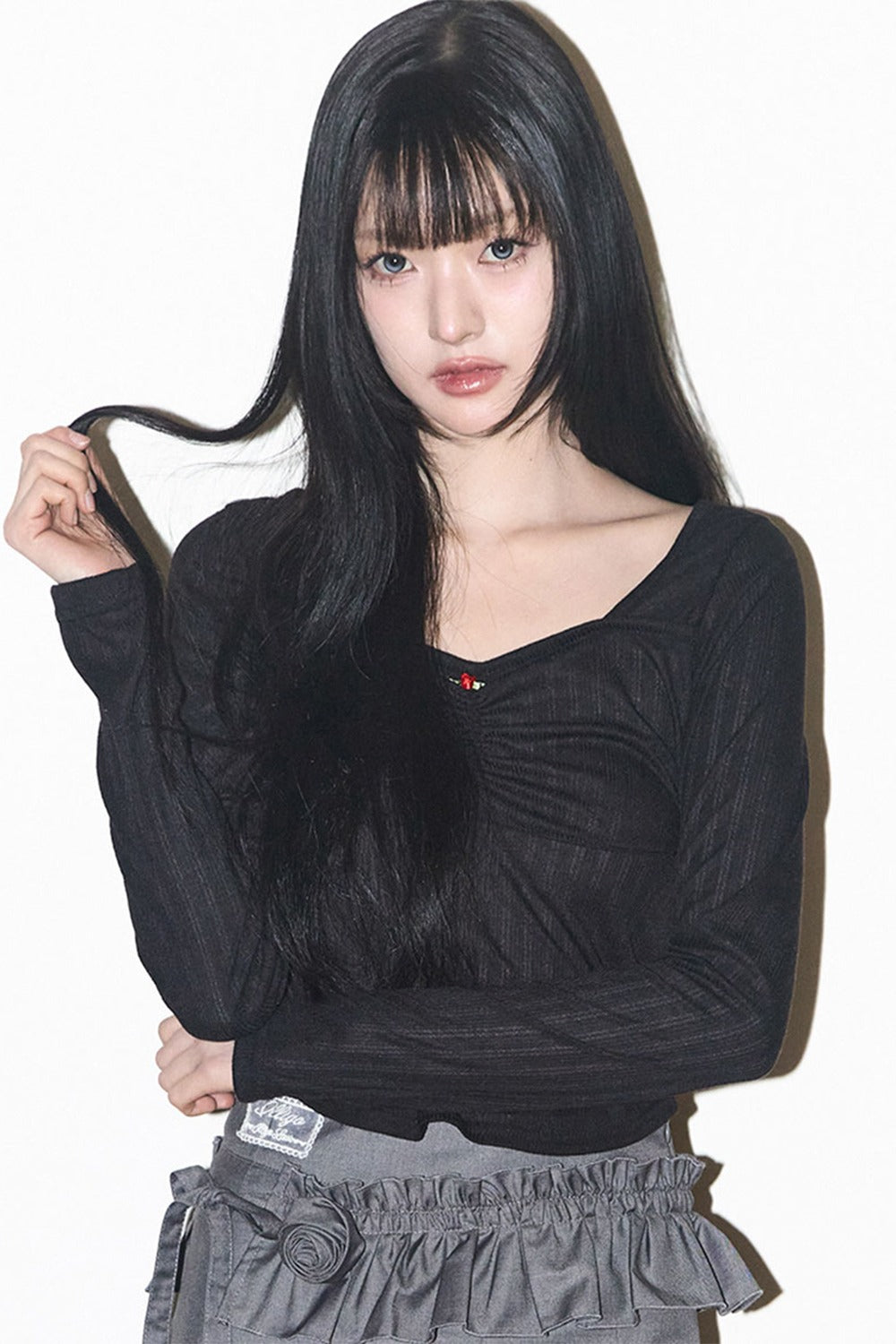 illigo-ss-26-rose-shirring-long-sleeve-black-black-s