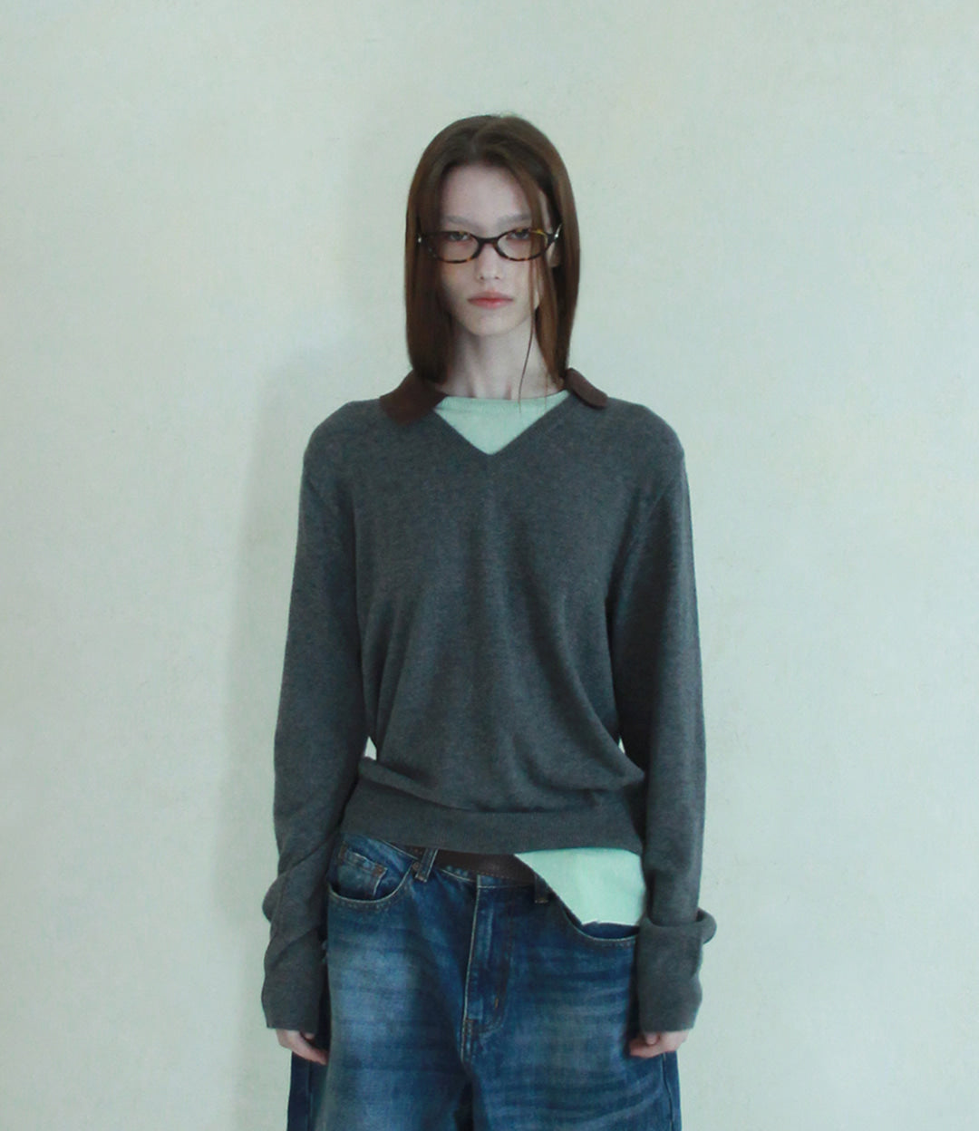 hagamos-fw-26-layered-color-panel-knit-grey-gray-s