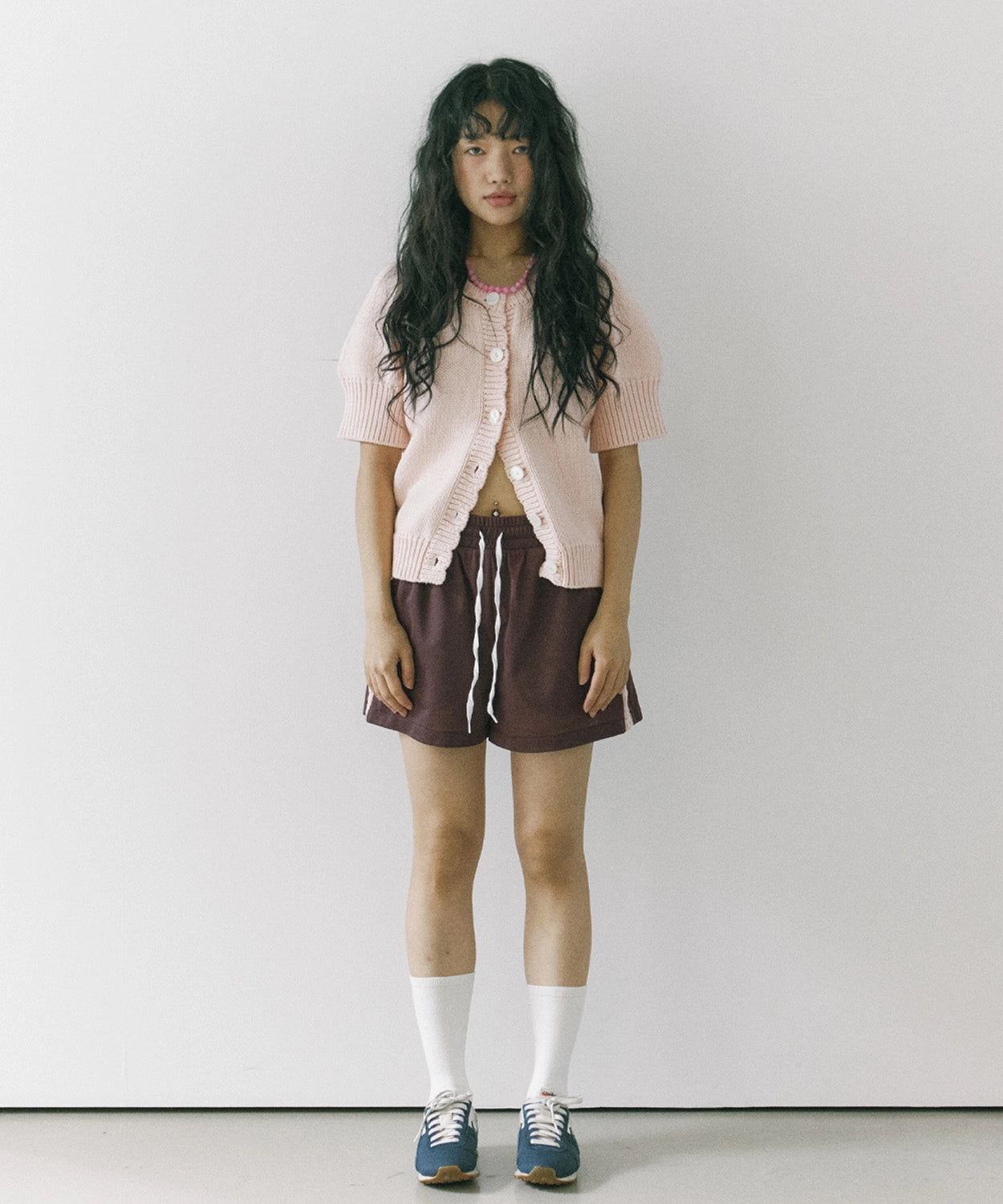 hokuspokus-ss-25-mesh-short-pants-burgundy-ivory-s