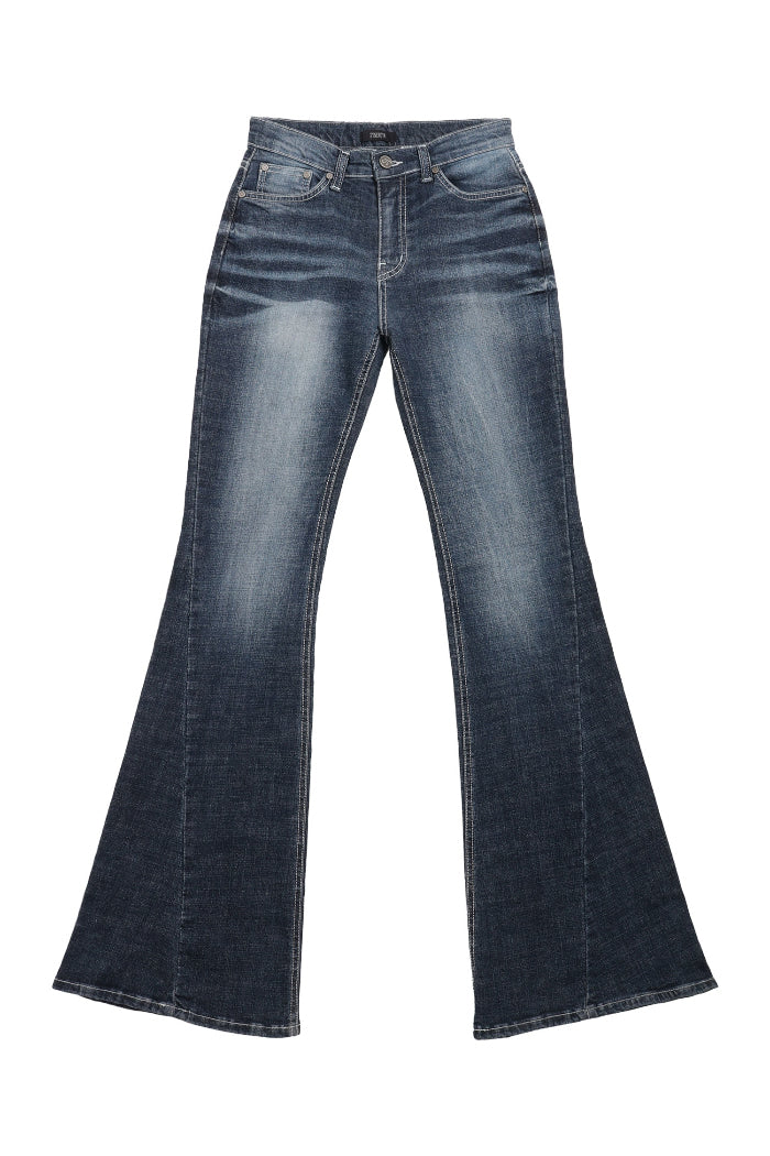 [SYNERJYN] (SHORT) CAT WASHING DENIM PANTS DEEP BLUE