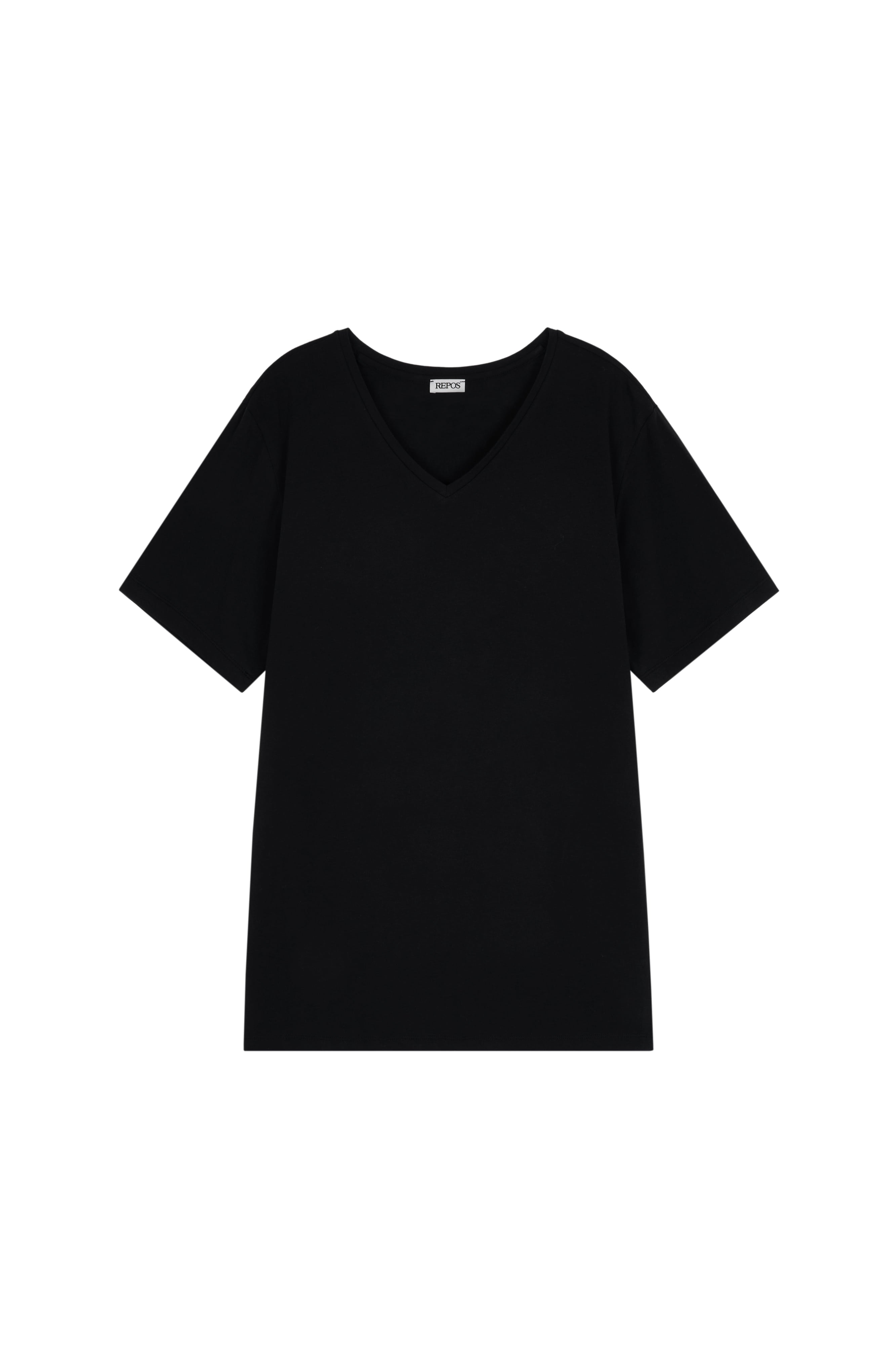 repos-ss-26-slim-fit-half-sleeve-t-shirt-black-black-s