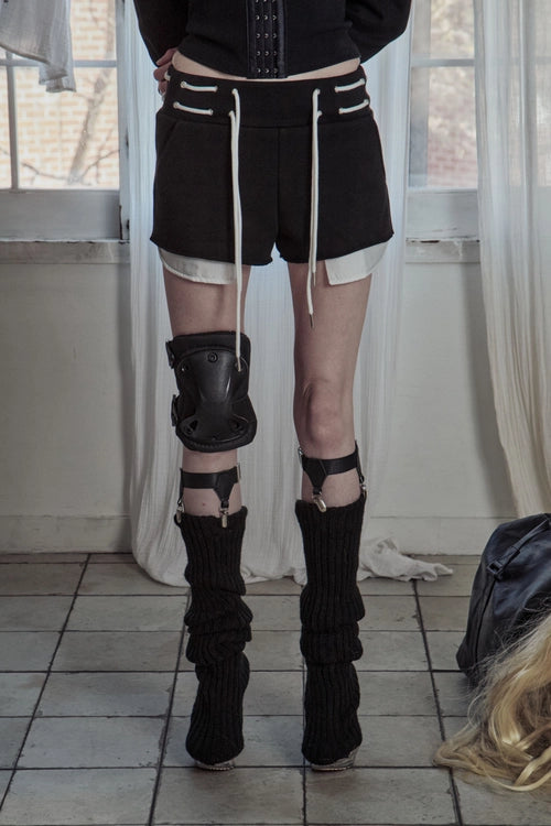 piarche-fw-25-eyelet-string-shorts-black-s