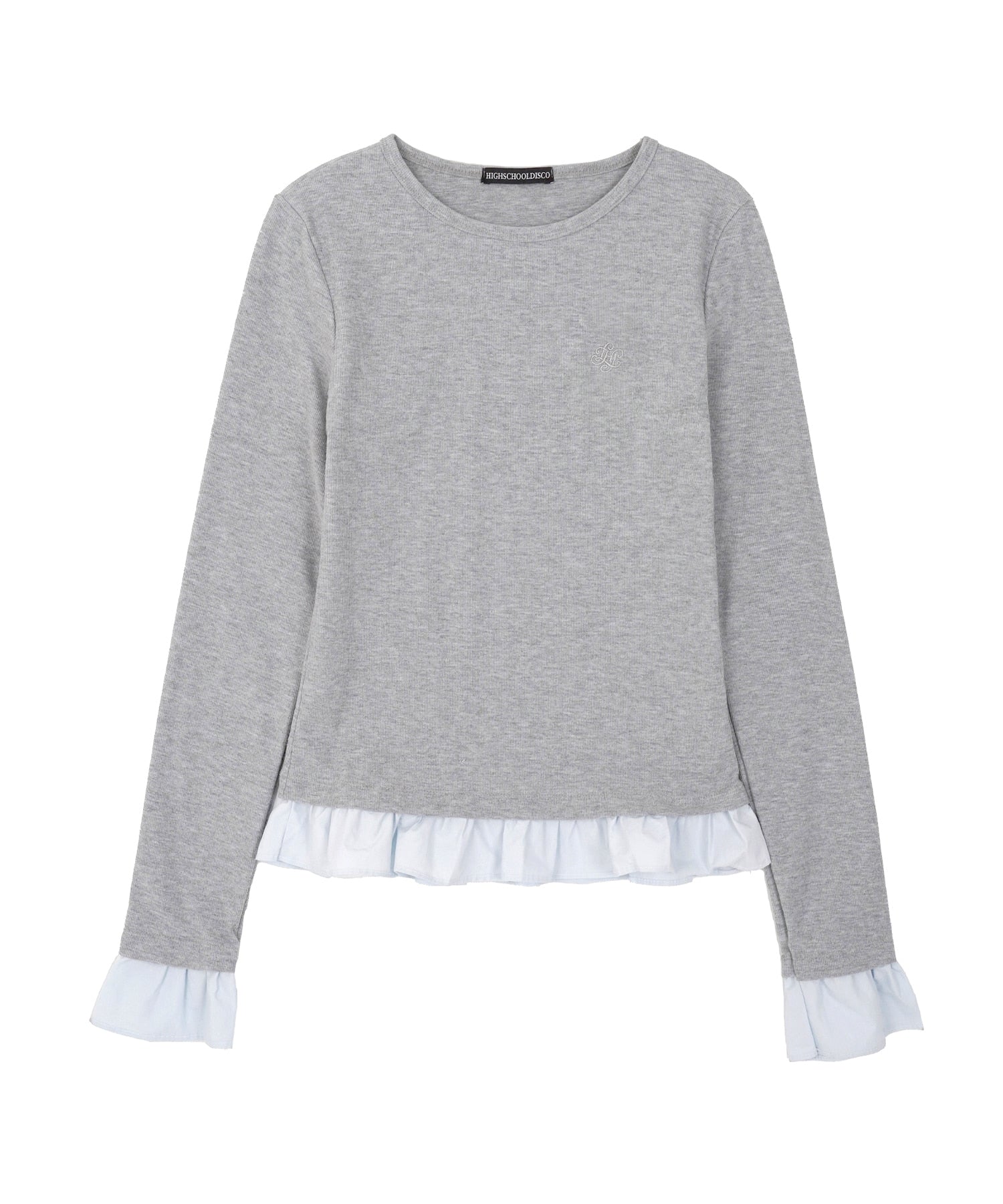high-school-disco-fw-25-ruffle-layered-long-sleeve-gray-s