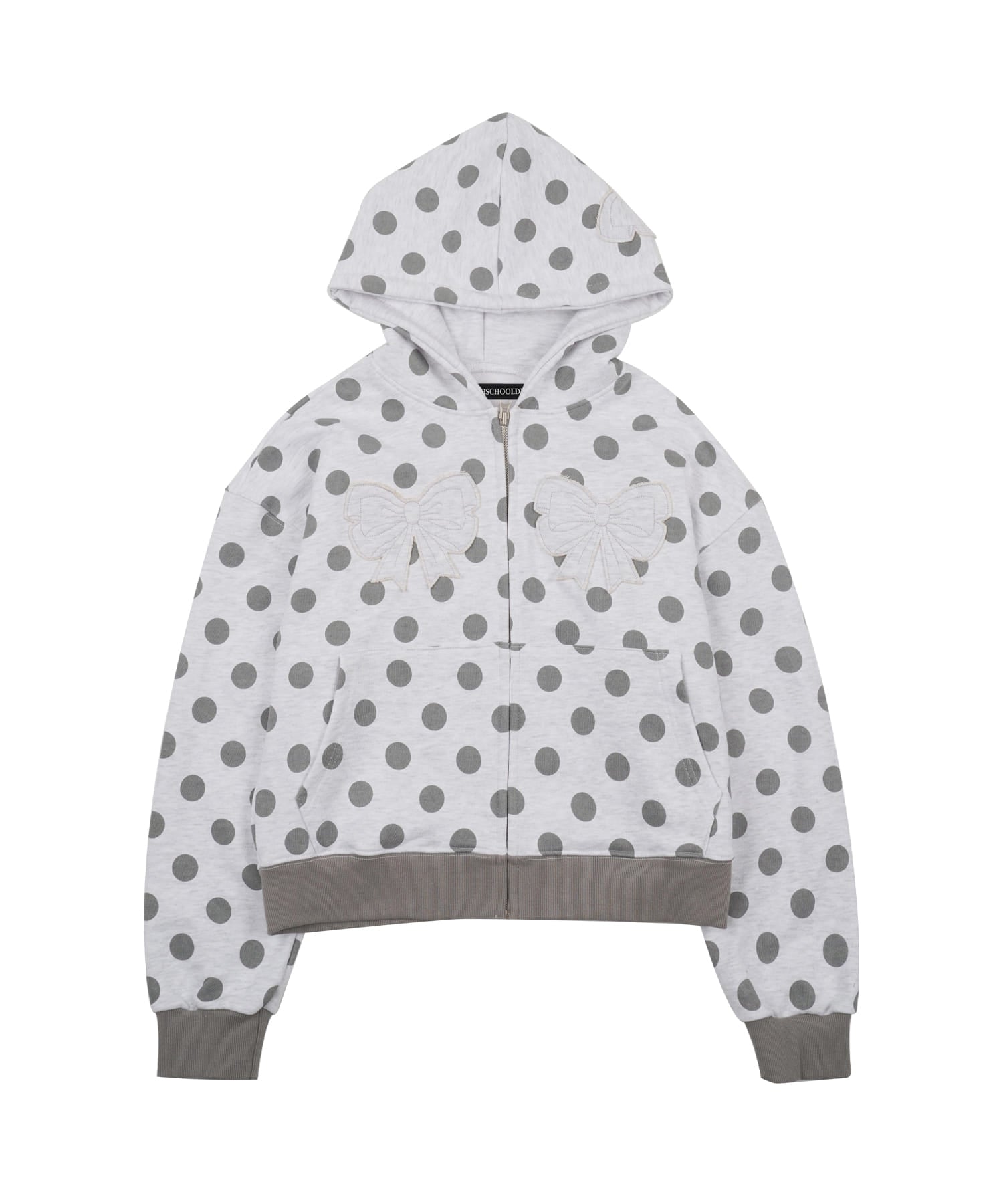 high-school-disco-fw-25-dot-ribbon-hoodie-gray-s
