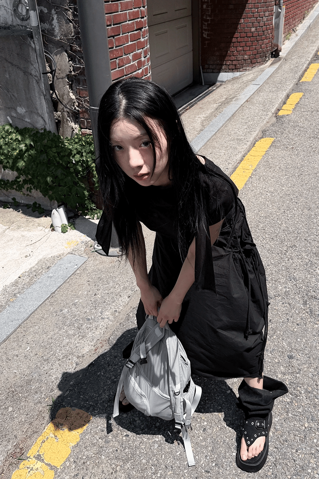 woohwa-ss-26-double-strap-cotton-skirt-black-black-s