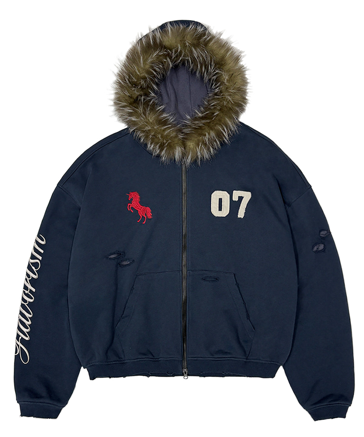 flavorism-fw-26-red-horse-waffle-lining-zip-hoodie-to0030-1-navy-s