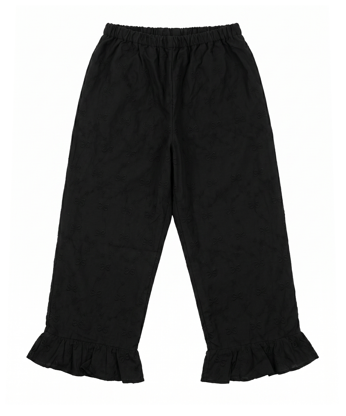 dilettantisme-ss-26-cotton-frill-capri-pants-black-black-s