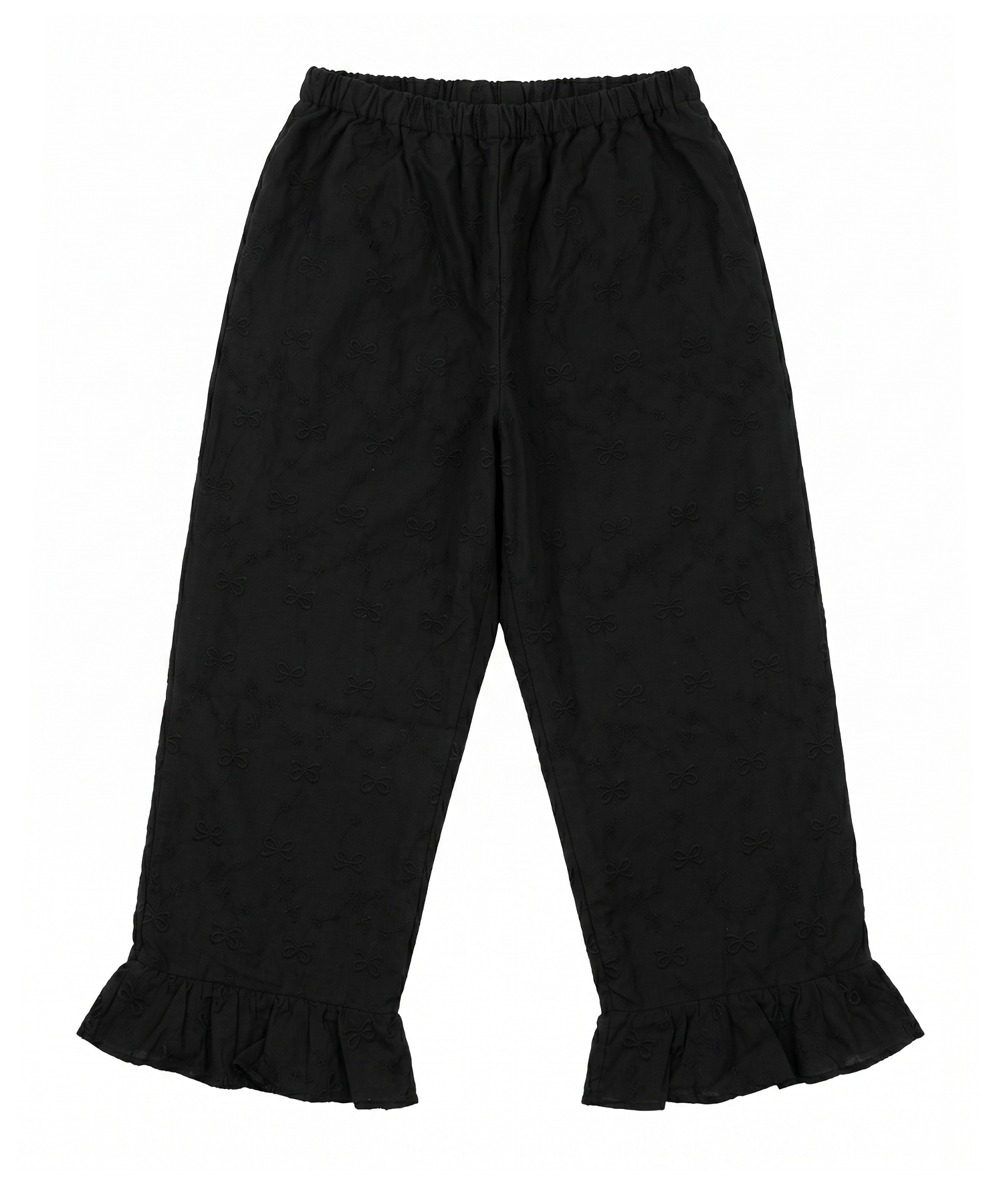 dilettantisme-ss-26-cotton-frill-capri-pants-black-black-s