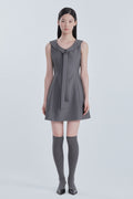 mausoleum-fw-26-scarf-sleeveless-suit-dress-gray-gray-s