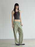 visus-ss-25-stitch-lowrise-cotton-pants_frosty-green