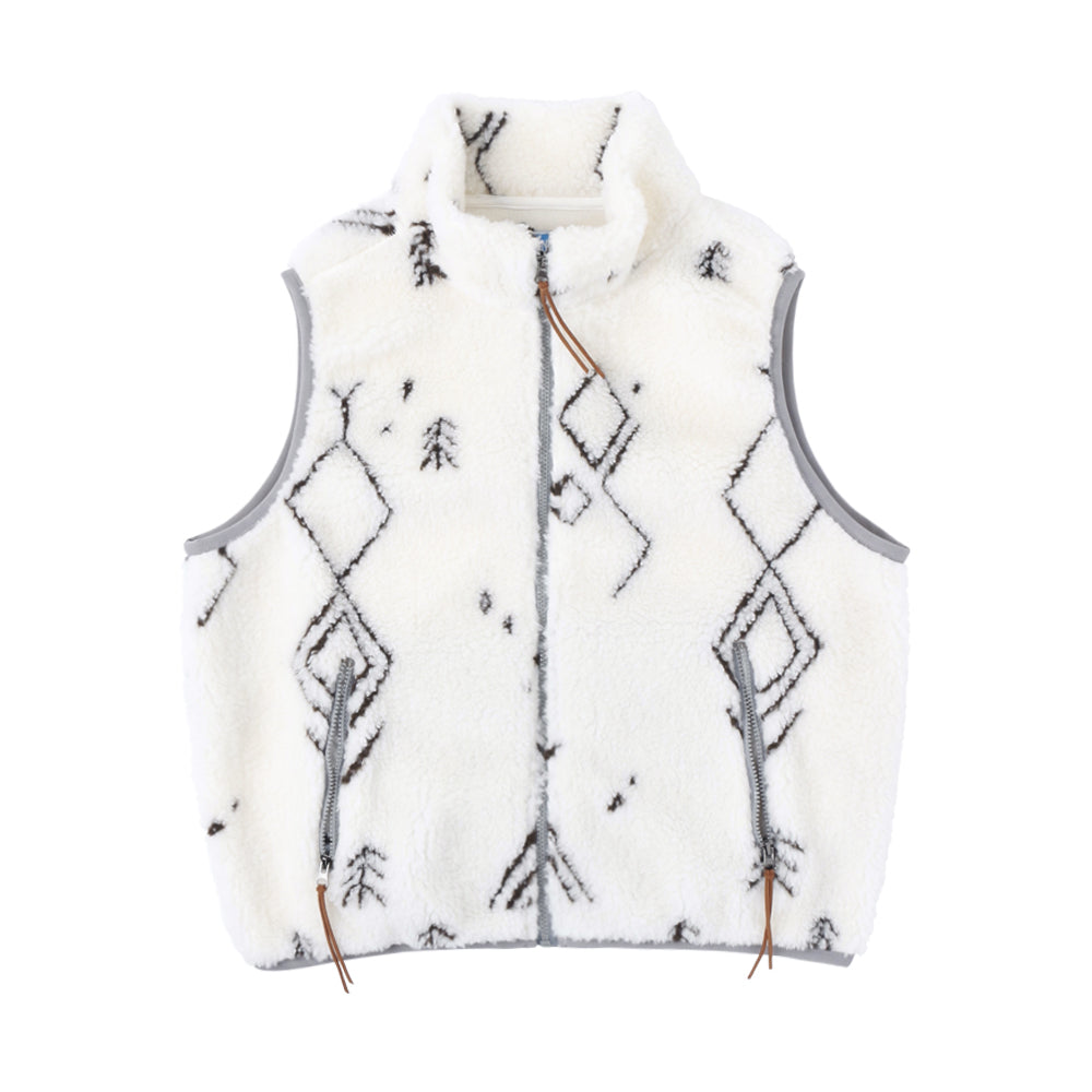 [SUNNECT] FW 24 Mayan BF Zip Up Vest - Ivory