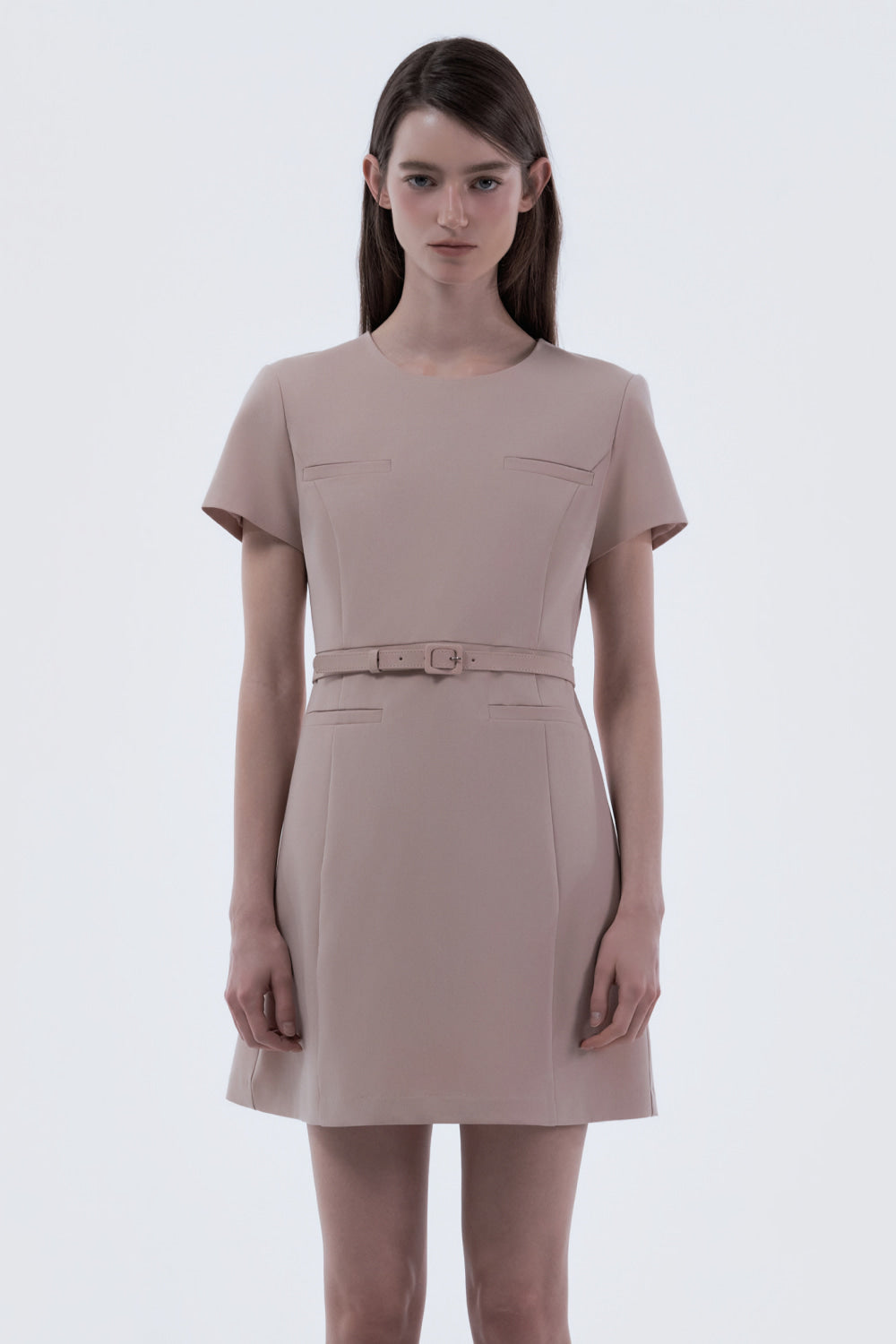 mausoleum-ss-26-belted-round-neck-suit-dress-pink-pink-s