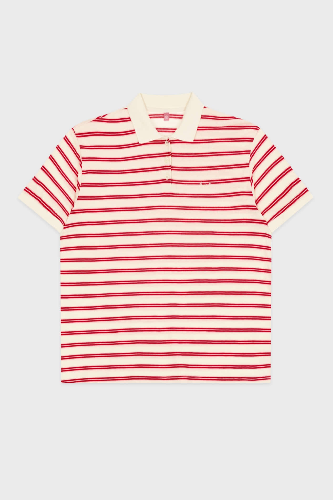 sinoon-ss-25-stripe-half-sleeve-pk-shirt-red-red-s